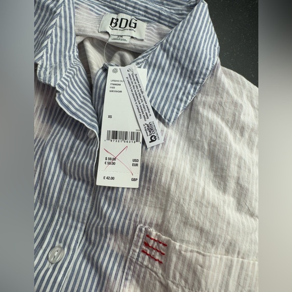 BDG Urban Outfitters
BLEACH STRIPE SADIE - Button-down blouse - ivory Sz XS NWT - Picture 11 of 15